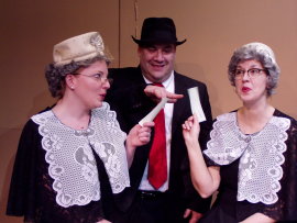 Sheri Hess, Bruce Carmen, and Valeree Pieper in The Producers